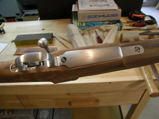 Re-worked military bottom metal in a walnut stock