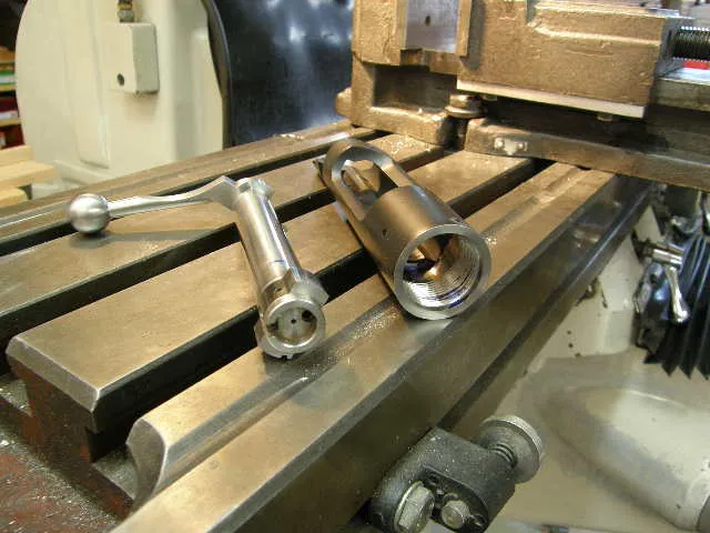 Blueprinted XR-100 action on a milling machine table